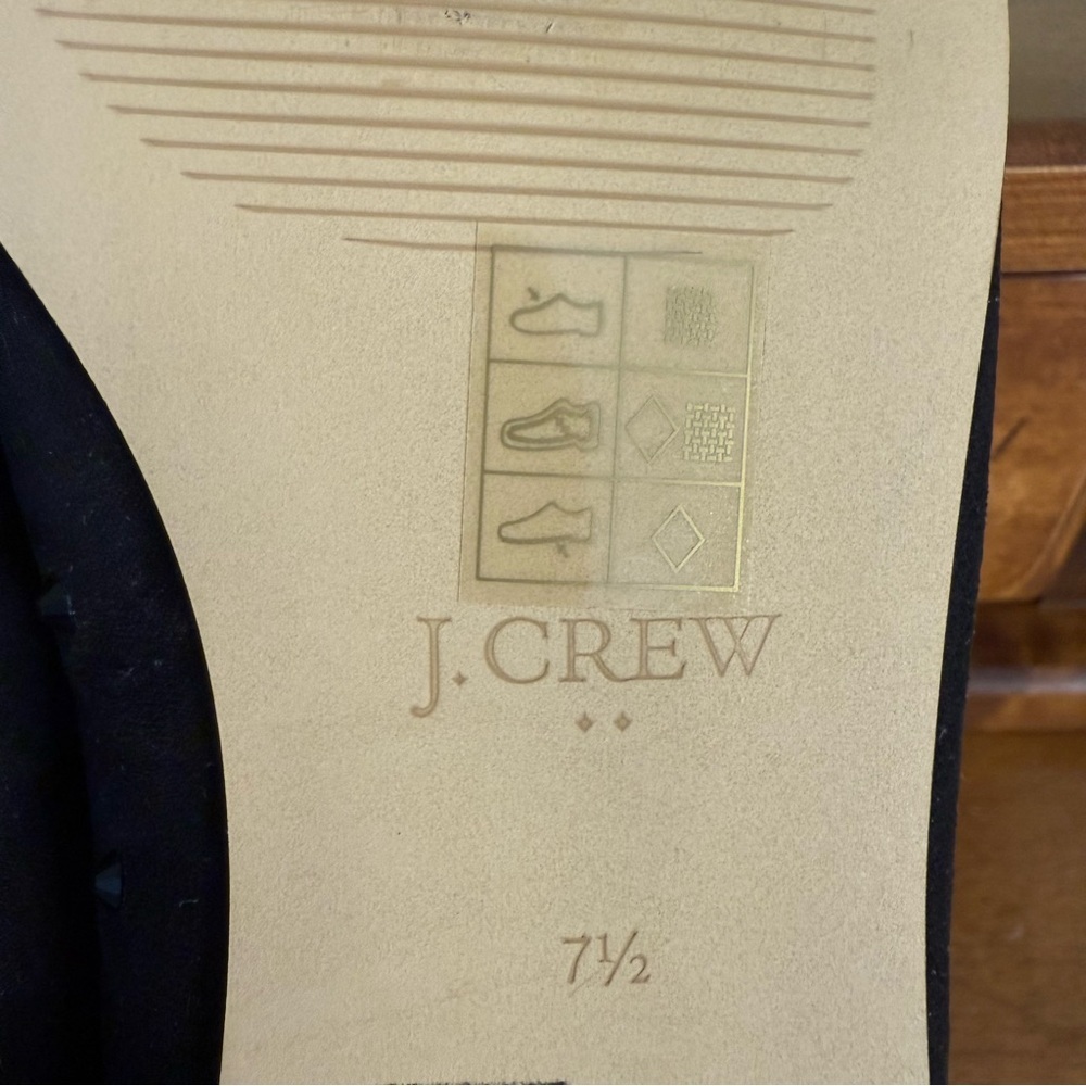 J Crew satin rhinestone Mary Jane Flats ballet buckle strap woman 7.5 classic - Picture 8 of 9
